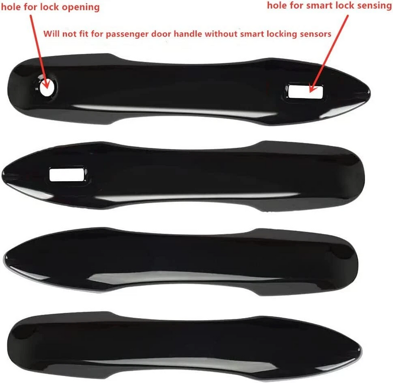 Glossy black ABS door handle cover