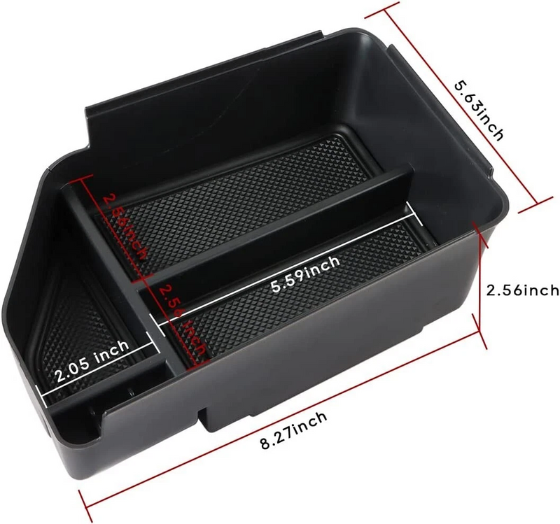 Overall dimension specification of custom fit storage tray for Kia EV6 2022-2025