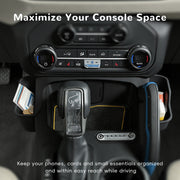 Shifter Storage Box for Ford Bronco 2021-2025, custom-fit organizer for 4/2-door automatic transmission, keeps essentials organized and within easy reach, durable and easy to install, not compatible with Bronco Sport