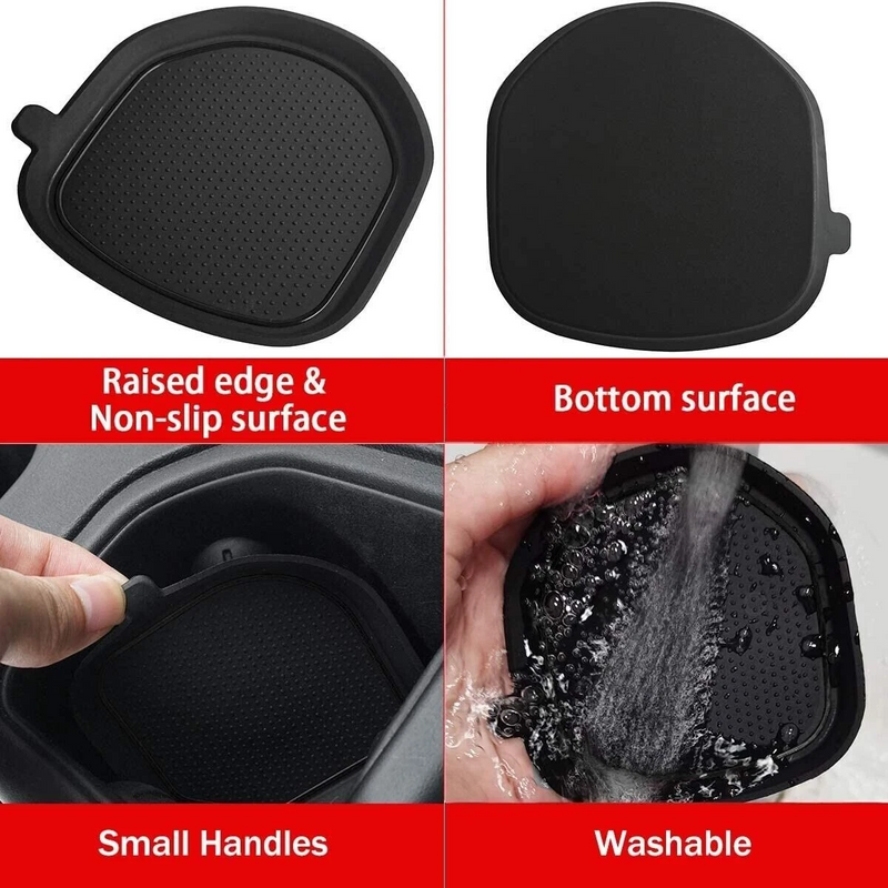 Silicone cup holder coaster for Wrangler JL JLU & Gladiator JT details with pull tab, non slip and washable features