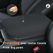 Subaru Outback armrest cover shielding console surface against pet claw scratch