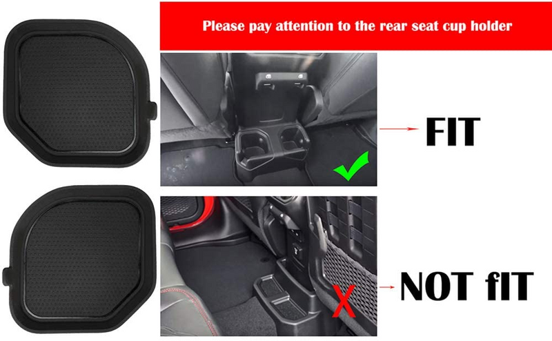 3D Cup Holder Coasters for 2018-2022 Jeep Wrangler JL JLU Gladiator