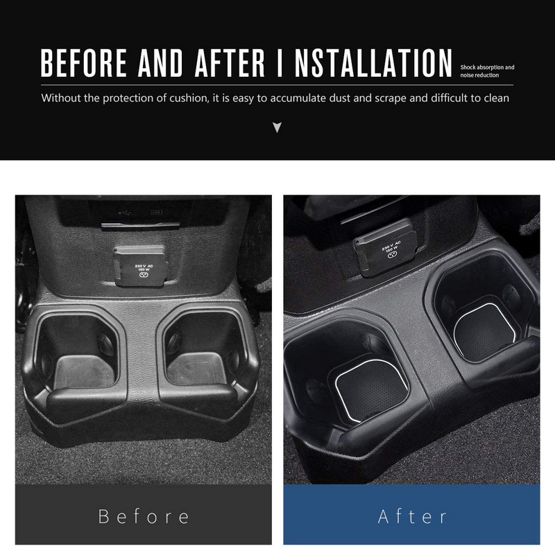 3D Cup Holder Coasters for 2018-2022 Jeep Wrangler JL JLU Gladiator